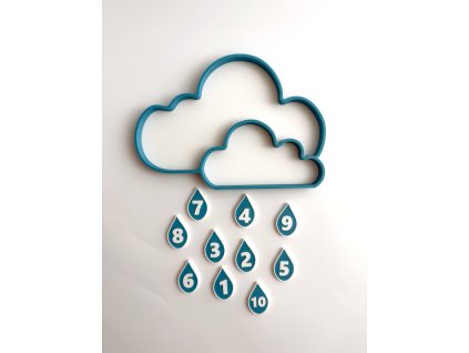 Oblak s kapkami - 3D pomůcka na počítání