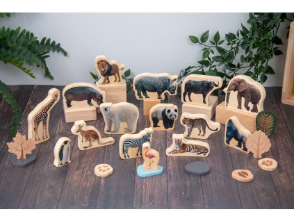TickiT® drevené bloky - Divé zvieratá