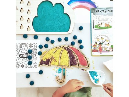 Senzorická tácka DÁŽDNIK