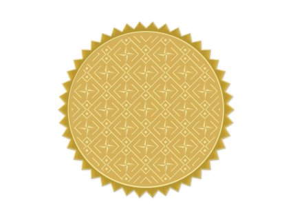 samolepicí mosazná pečeť - Geometrický vzor