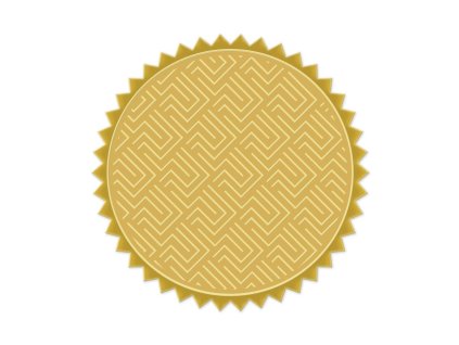 samolepicí mosazná pečeť - Geometrický vzor