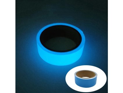 Svítící samolepicí páska - královská modř, 2 cm