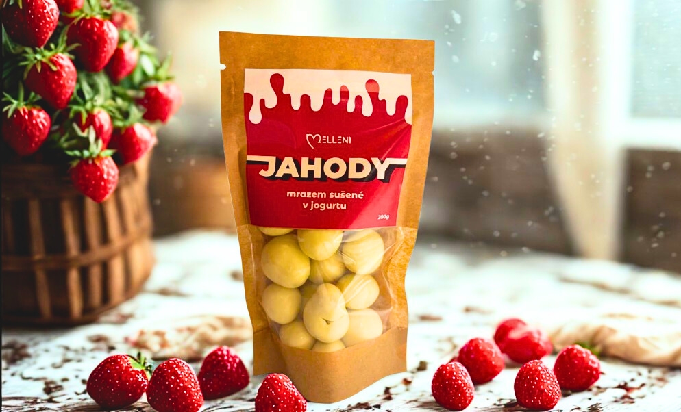 Lyofilizované jahody MELLENI do kaše a jogurtu