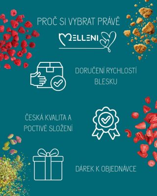 ✨ Proč si vybrat MELLENI? ✨ ✅ Rychlost blesku – vaše objednávka dorazí dřív, než stihnete říct „mám hlad“! ✅ Česká kvalita...