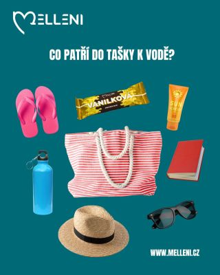 🌊☀️ Co nesmí chybět v tašce k vodě? 🕶️ Sluneční brýle 🧴 Opalovací krém 💧 Láhev s vodou 🍫 MELLENI tyčinka Protože plavání...
