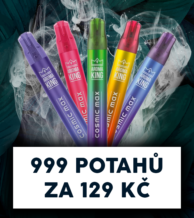 Elektronická cigareta cosmic max 999 pufs, vape