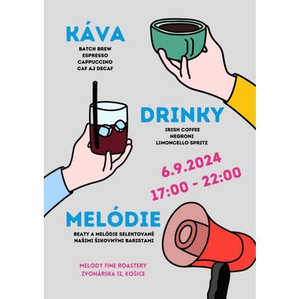 Káva, drinky, melódie 6.9.2024