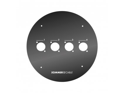 Sommer Cable Frontblech with 4 XLR Bohrungen,