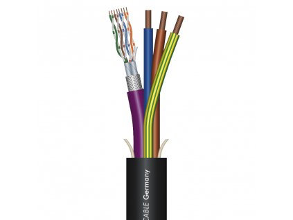 Sommer Cable SC-MONOCAT 110C CAT.7 + 3x2,5Black,PVC