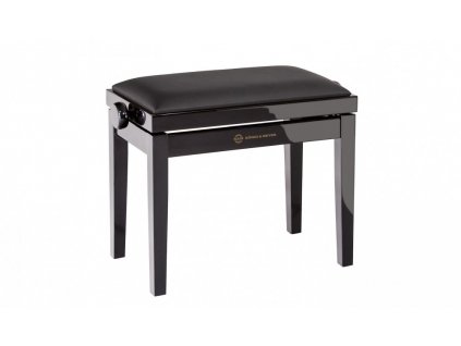 K&M 13911 Piano bench bench black glossy finish, seat black imitation leather