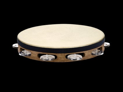 MEINL HANDTAMBOURINE, WOOD STAINLESS STEEL JINGLES,WALNUT