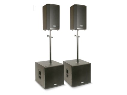 2 x FBT Ventis 110 A + 2 x Subline 115 SA + dištanční tyče + obaly