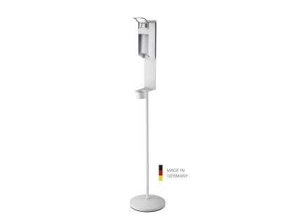 K&M 80328 Disinfectant stand including dispenser Pure White