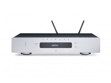 primare i15 prisma integrated amplifier and network player front titanium scaled