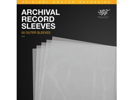 Mofi Record Outer Sleeves Pack (50 x Plastic Outer Sleeves for LP)