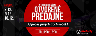 Otvorené aj v sobotu!