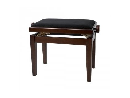 GEWA Piano bench GEWA Piano Deluxe Walnut matt Black cover