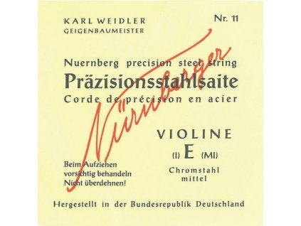 Nurnberger Strings For Violin Precision solid core 3/4