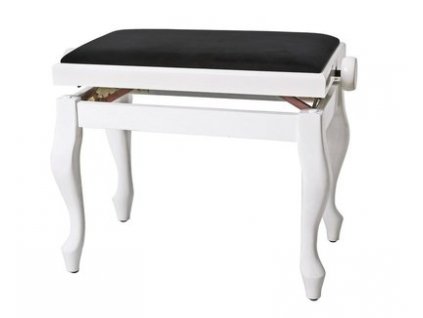 GEWA Piano bench GEWA Piano Deluxe Classic White high gloss White cover