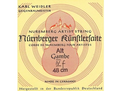 Nurnberger Strings For Viola Da Gamba Kuenstler rope core. Chrome steel wound E'