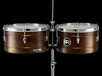 MEINL 14+15" TIMBALES SET RUSTY RETRO, WITH STAND