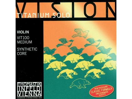 Thomastik Strings For Violin Vision Titanium solo synthetic core Medium