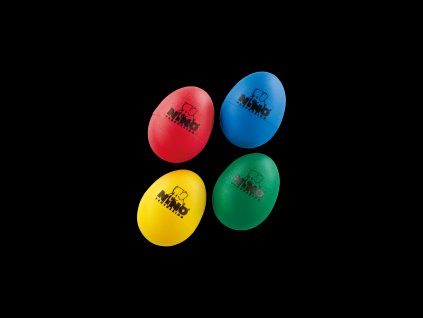 NINO EGG-SHAKER ASSORTMENT 1XGREEN,1XYELLOW,1XBLUE,1XRED