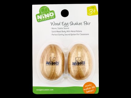 NINO WOOD EGG-SHAKER, SMALL PAIR