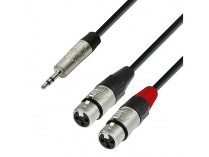 Adam Hall Cables K4 YWFF 0180 - Audiokabel REAN 3,5 mm Klinke stereo auf 2 x XLR