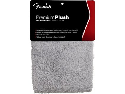 Fender Premium Plush Microfiber Polishing Cloth, Gray