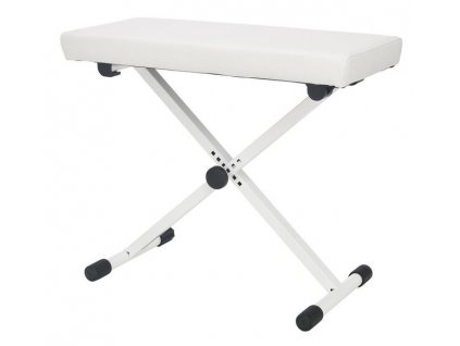 K&M 14077 Keyboard bench pure white leather