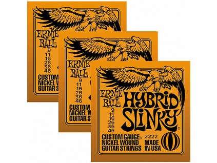 Ernie Ball Slinky Nickel 3-Pack Hybrid.009-.046