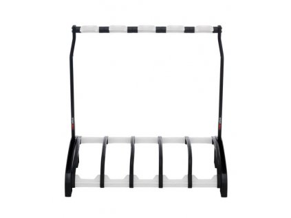 K&M 17525 Five e-guitar stand »Guardian 5« black with translucent support elemen