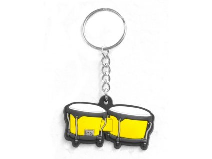 Musician Designer Music Key Chain Bongo Yellow