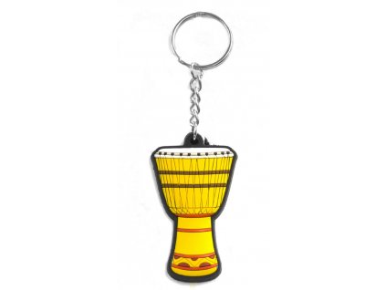 Musician Designer Music Key Chain African Drum Yellow