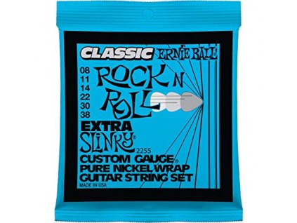 Ernie Ball Extra Slinky Classic Rock n Roll Pure Nickel Wrap Electric Guitar Strings