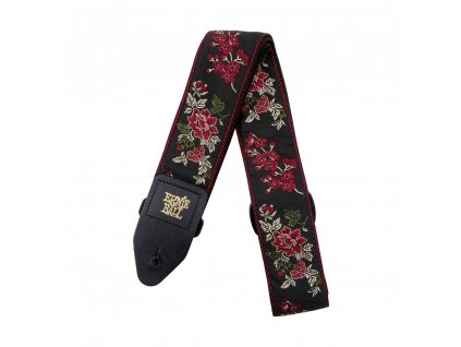 Ernie Ball Red Rose Jacquard Guitar Strap