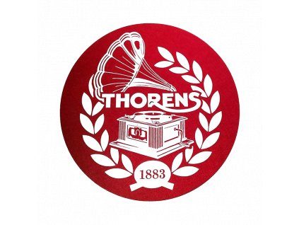 Thorens Felt Mat Červená Biele logo