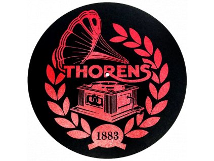 Thorens Felt Mat Čierna Červené logo