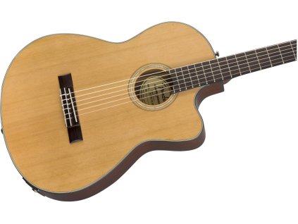 Fender CN-140SCE Nylon Thinline, Walnut Fingerboard, Natural w/Case