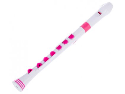 NUVO soprano recorder+White/Pink German