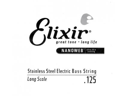 elixir long scale 13426 stainless steel nanoweb coated 5th electric bass guitar string super light b 125 5 98570