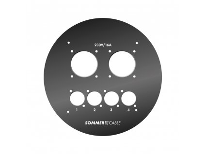 Sommer Cable Frontblech für 4 XLR + 2 Netz