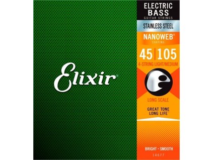 Elixir 14677 Bass NanoWeb Stainless Steel Medium/Long Scale