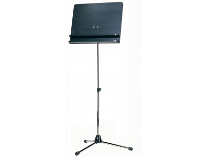 K&M 118/3 Orchestra music stand chrome stand with black wooden desk