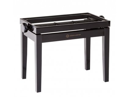 K&M 13701 Piano bench - wooden-frame black glossy finish