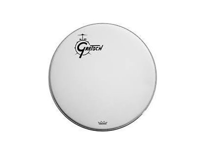 Gretsch Logo Bass Drum Reso 20" White Coated,Offset Logo G5524PLO