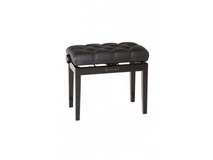 K&M 13980 Piano bench with quilted seat cushion bench black glossy finish, seat