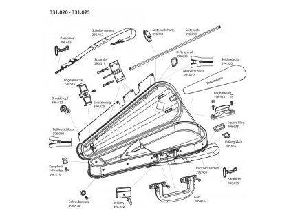 GEWA Bow case JAEGER 6 violin bows