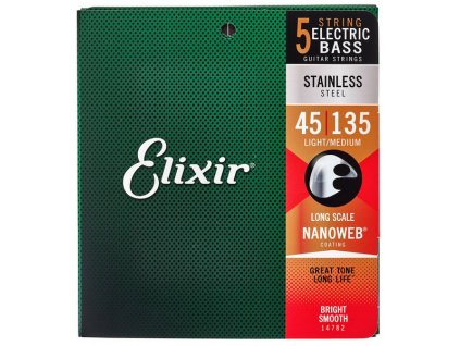 Elixir 14782 45/135 Bass Nanoweb 5-String Light/Medium